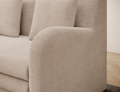 Ario Condo Style 2 Seater Storage Sleeper Sofa - Beige - Couch Potato
