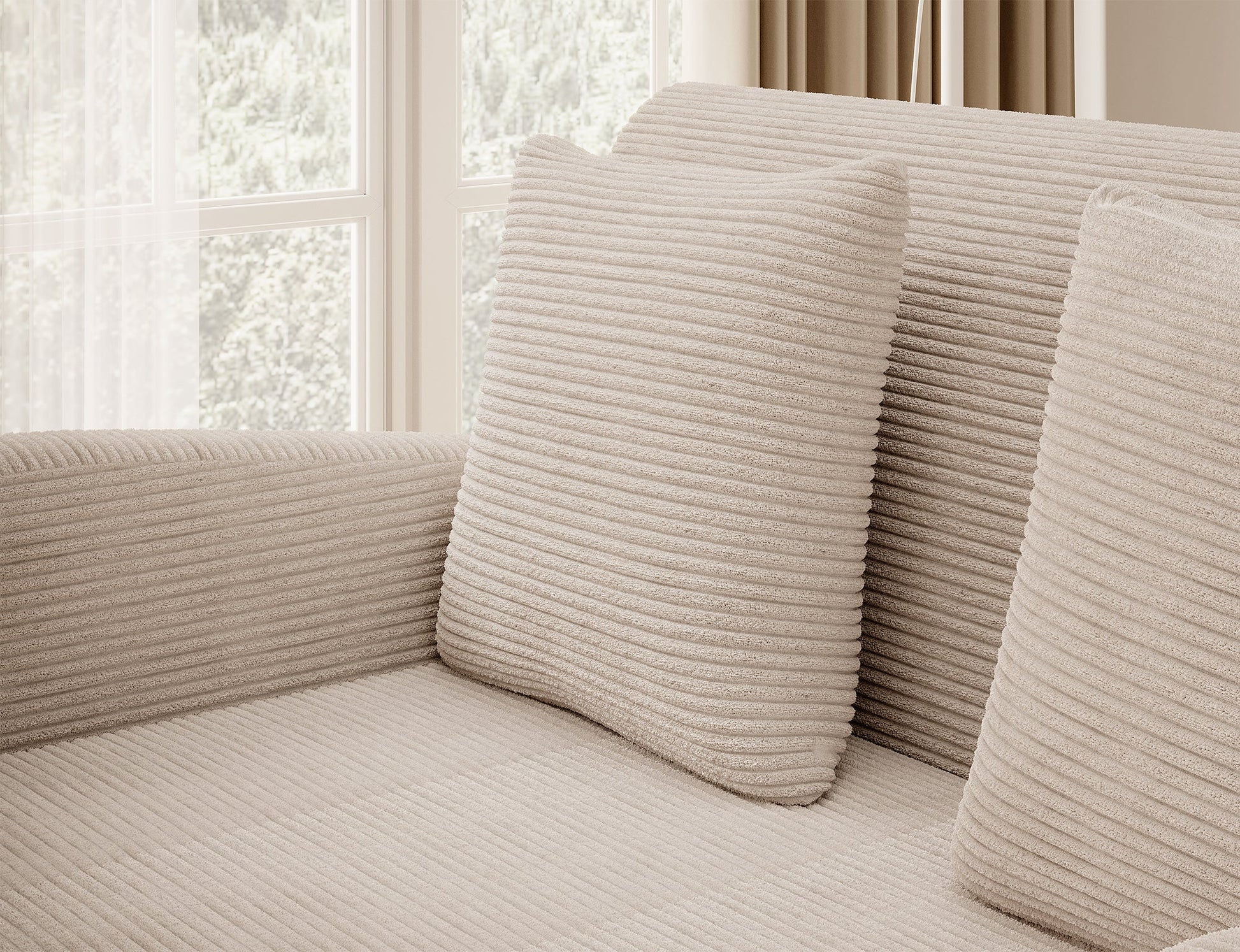 Ario Condo Style 2 Seater Storage Sleeper Sofa - Beige - Couch Potato