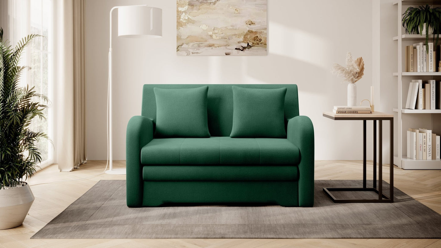 Ario Condo Style 2 Seater Storage Sleeper Sofa - Green - Couch Potato