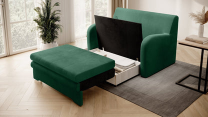 Ario Condo Style 2 Seater Storage Sleeper Sofa - Green - Couch Potato