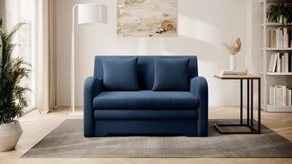 Ario Condo Style 2 Seater Storage Sleeper Sofa - Blue - Couch Potato