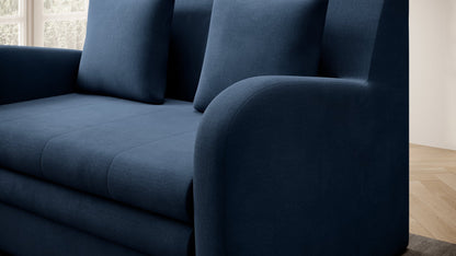 Ario Condo Style 2 Seater Storage Sleeper Sofa - Blue - Couch Potato