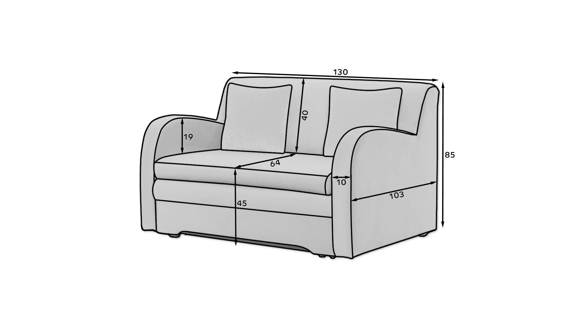 Ario Condo Style 2 Seater Storage Sleeper Sofa - Green - Couch Potato