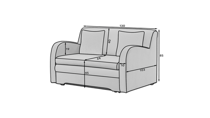 Ario Condo Style 2 Seater Storage Sleeper Sofa - Green - Couch Potato