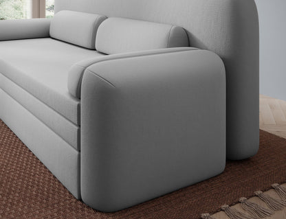 Elioss 3 Seater Storage Sleeper Sofa - Light Grey - Couch Potato