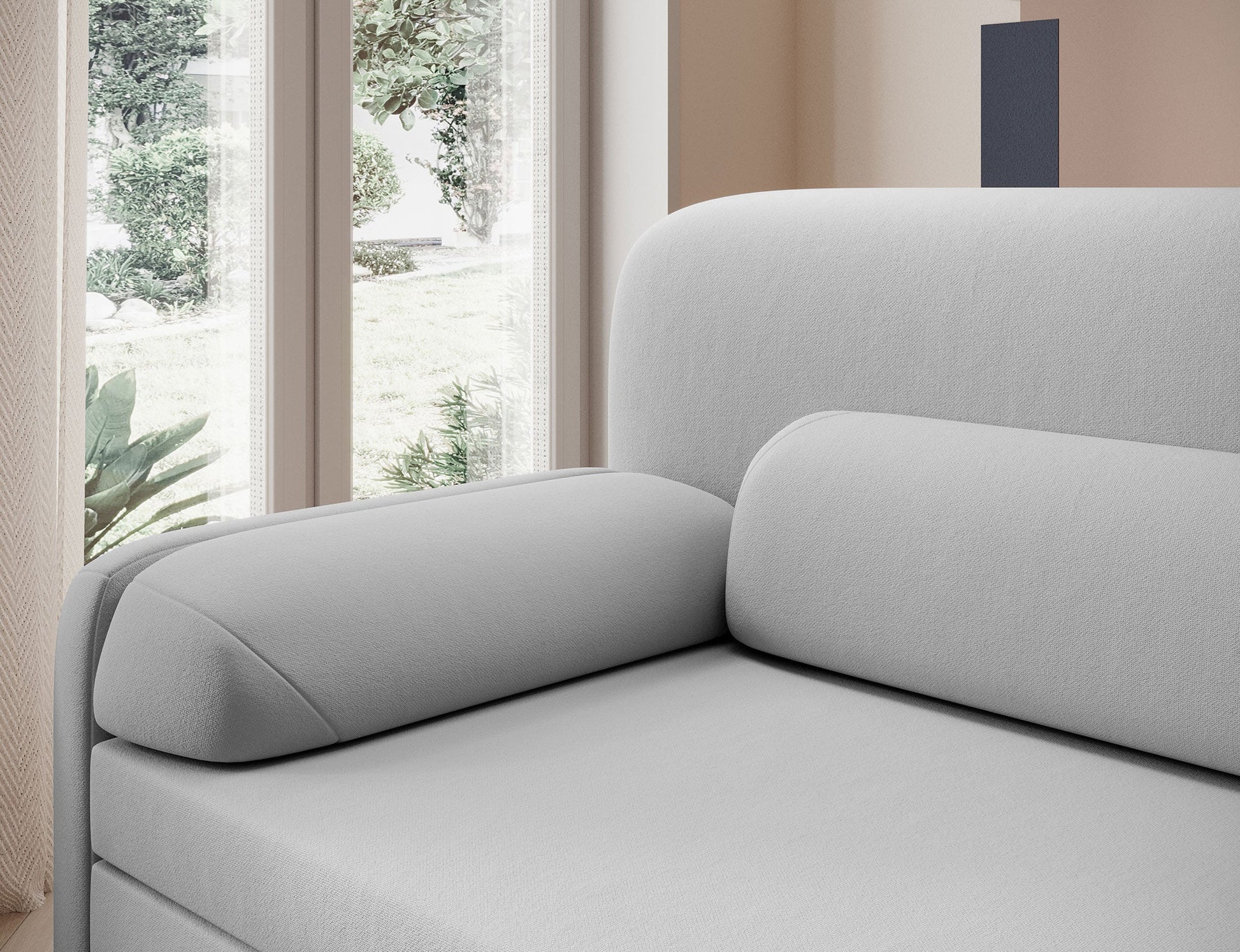 Elioss 3 Seater Storage Sleeper Sofa - Light Grey - Couch Potato