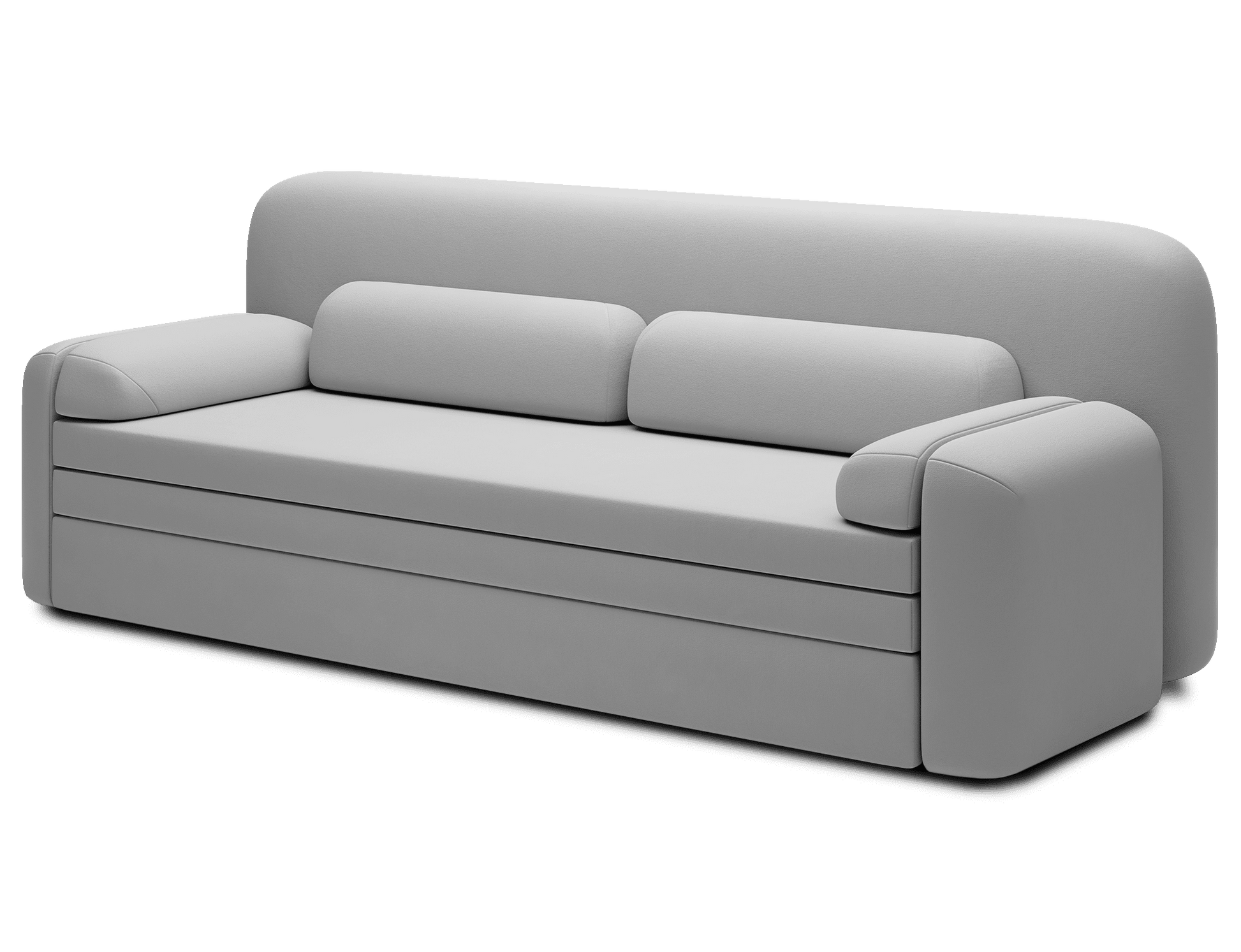 Elioss 3 Seater Storage Sleeper Sofa - Light Grey - Couch Potato
