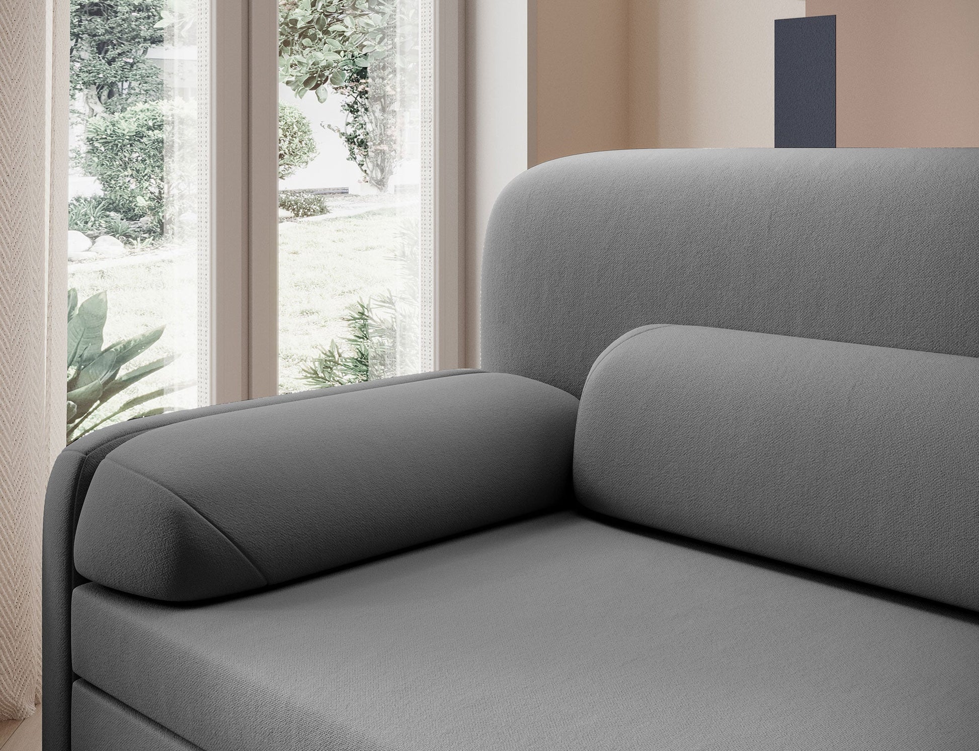 Elioss 3 Seater Storage Sleeper Sofa - Dark Grey - Couch Potato