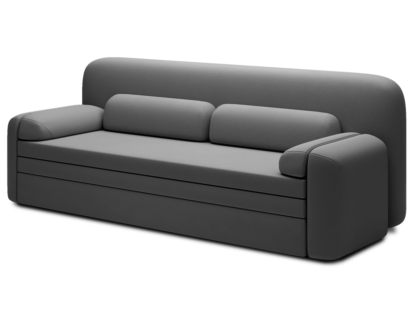 Elioss 3 Seater Storage Sleeper Sofa - Dark Grey - Couch Potato