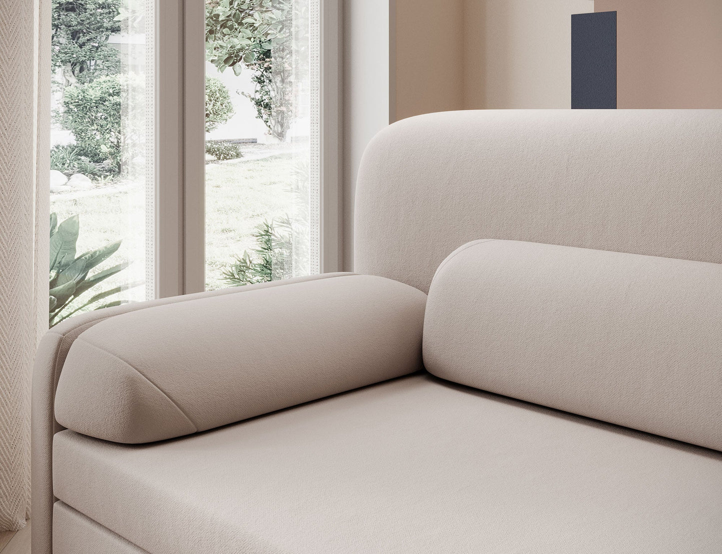 Elioss 3 Seater Storage Sleeper Sofa - Beige - Couch Potato