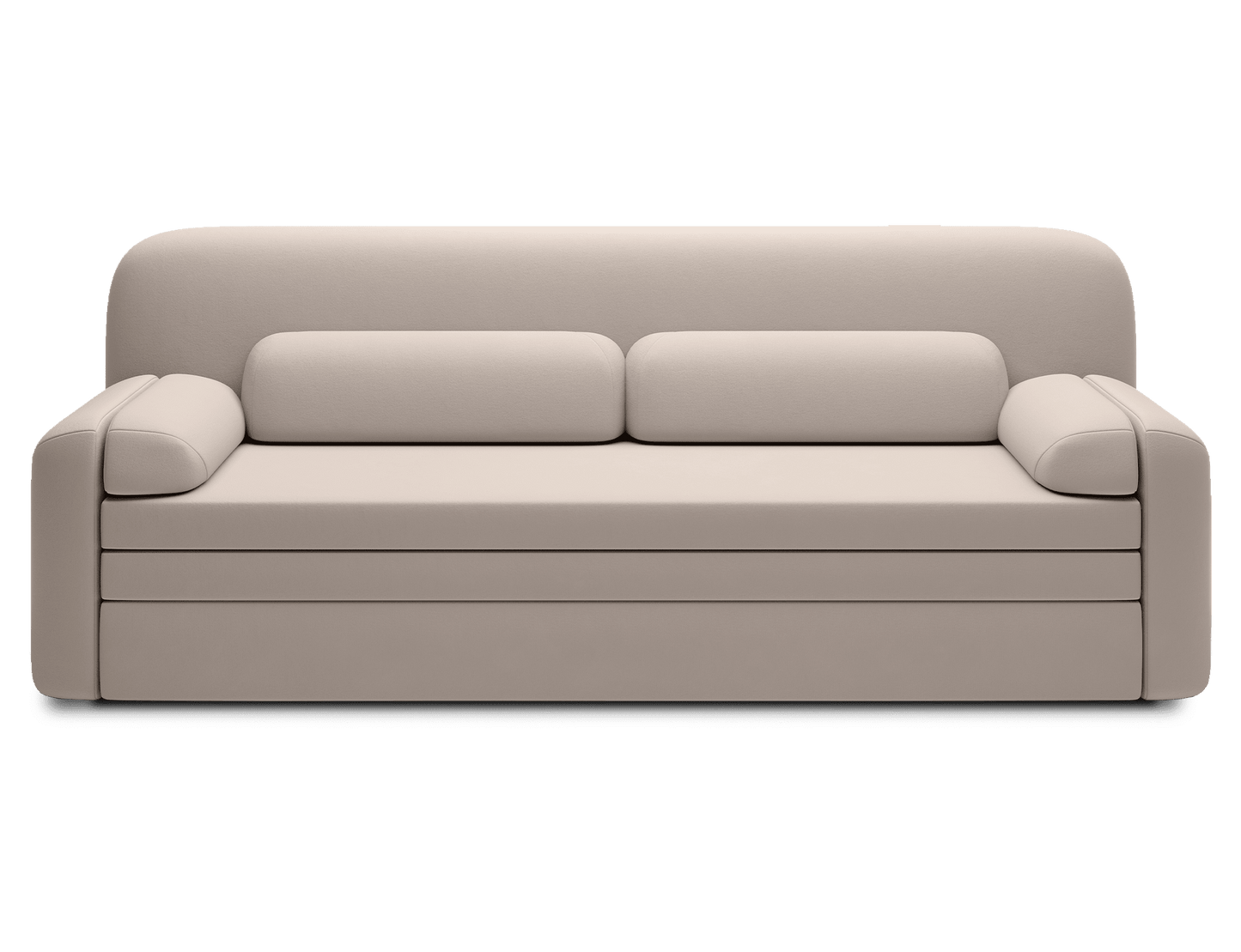 Elioss 3 Seater Storage Sleeper Sofa - Beige - Couch Potato