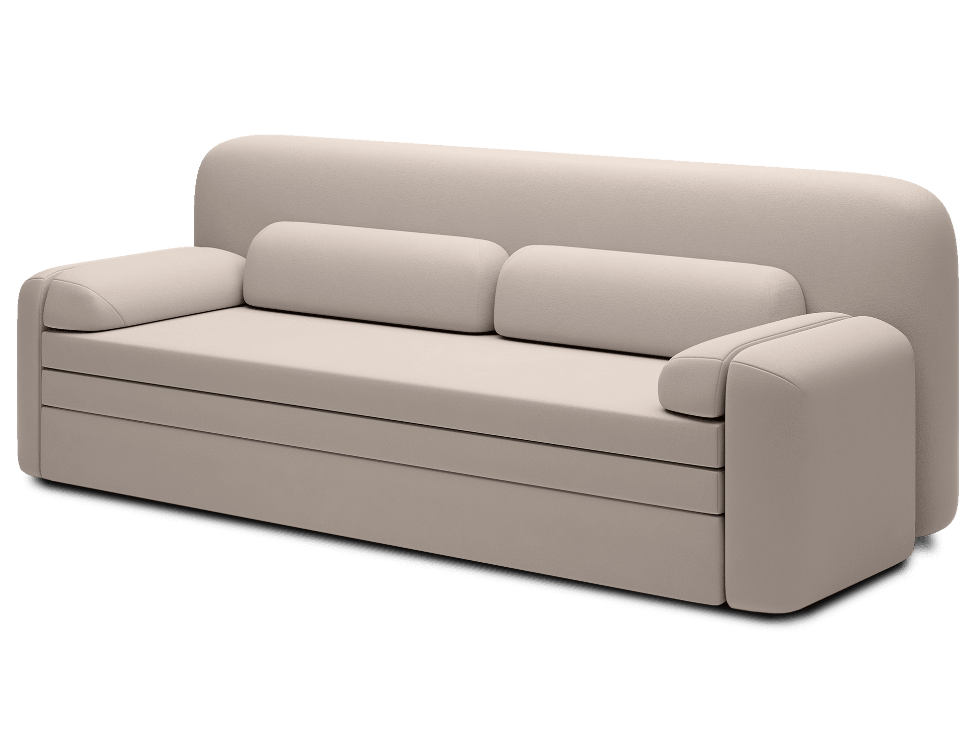 Elioss 3 Seater Storage Sleeper Sofa - Beige - Couch Potato