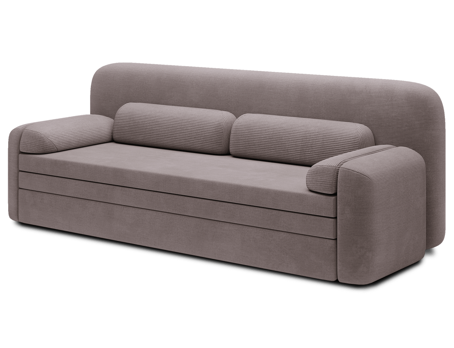 Elioss 3 Seater Storage Sleeper Sofa - Fudge Brown - Couch Potato