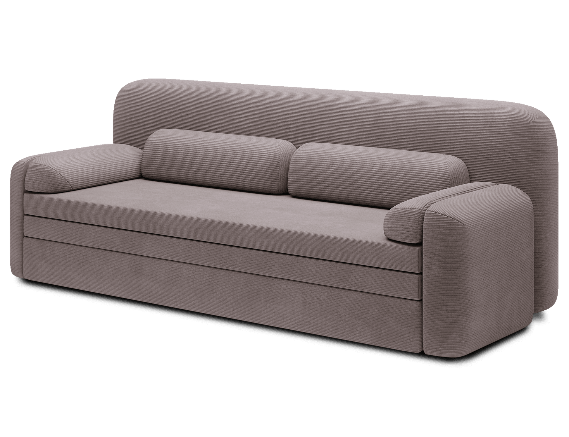 Elioss 3 Seater Storage Sleeper Sofa - Fudge Brown - Couch Potato