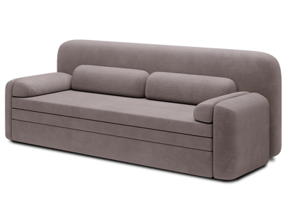 Elioss 3 Seater Storage Sleeper Sofa - Fudge Brown - Couch Potato