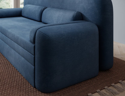 Elioss 3 Seater Storage Sleeper Sofa - Blue - Couch Potato