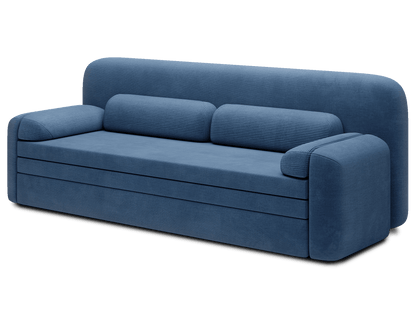 Elioss 3 Seater Storage Sleeper Sofa - Blue - Couch Potato