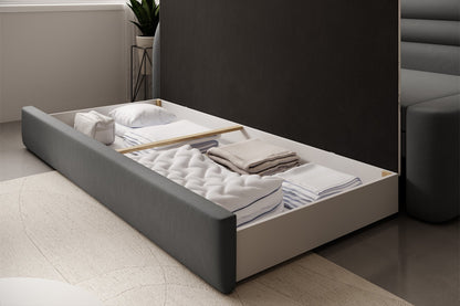 Fabillo Storage Sleeper Sofa - Dark Grey - Couch Potato