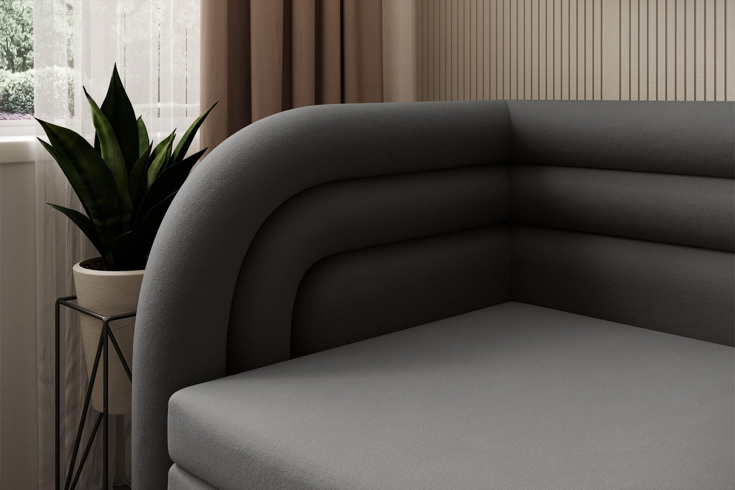 Fabillo Storage Sleeper Sofa - Dark Grey - Couch Potato
