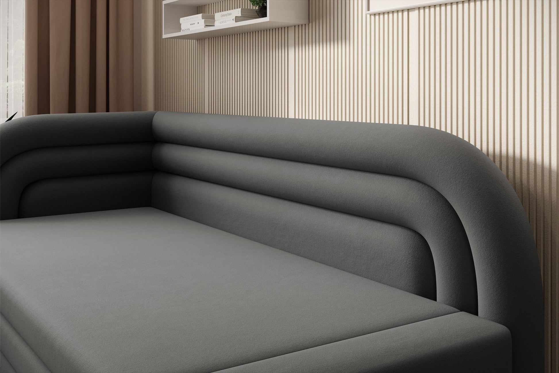 Fabillo Storage Sleeper Sofa - Dark Grey - Couch Potato