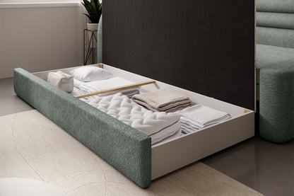 Fabillo Storage Sleeper Sofa - Moss Green - Couch Potato