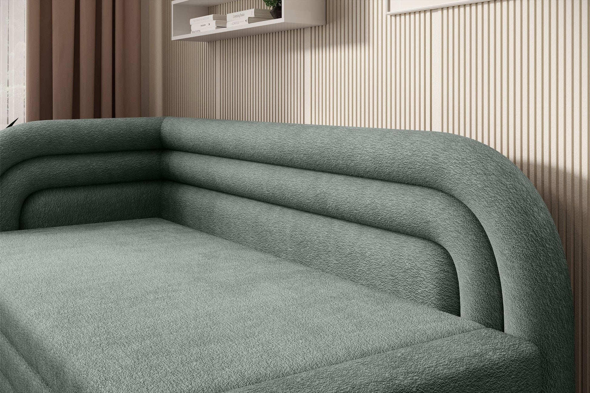 Fabillo Storage Sleeper Sofa - Moss Green - Couch Potato