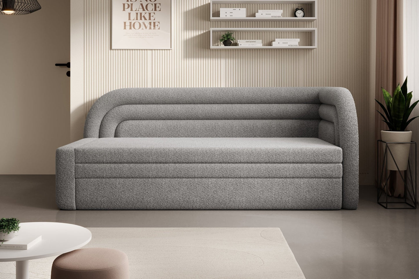 Fabillo Storage Sleeper Sofa - Light Grey - Couch Potato