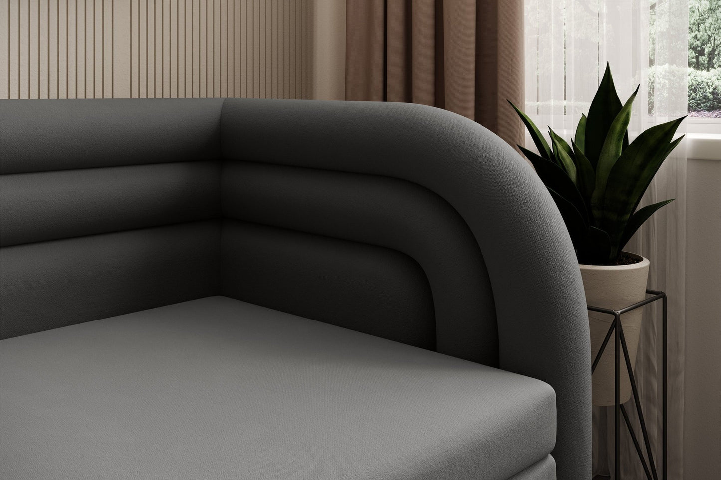 Fabillo Storage Sleeper Sofa - Dark Grey - Couch Potato