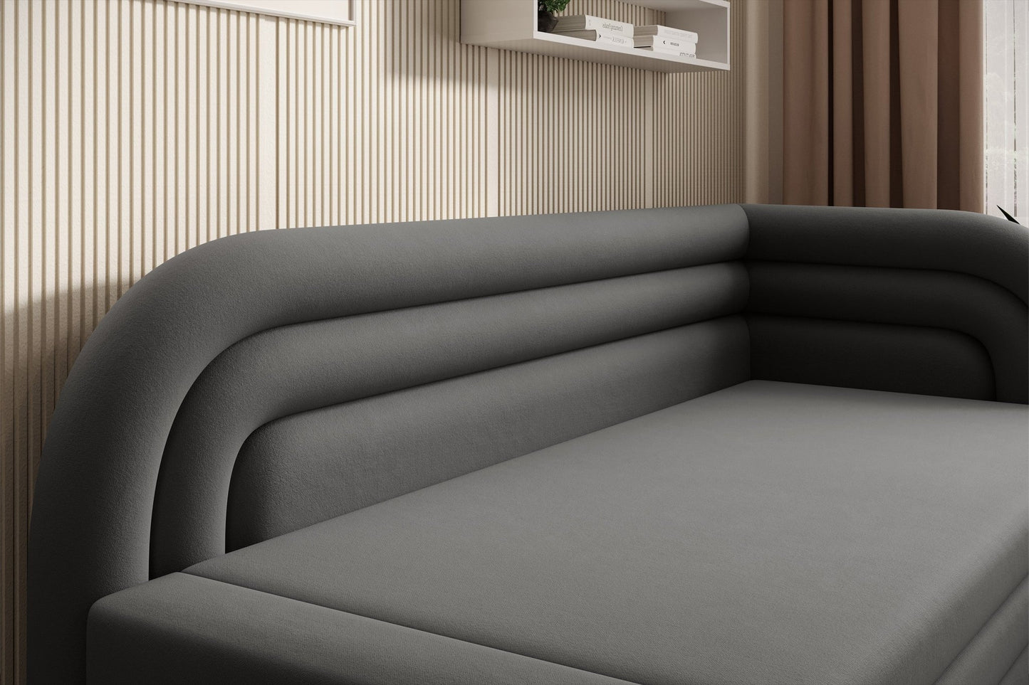 Fabillo Storage Sleeper Sofa - Dark Grey - Couch Potato