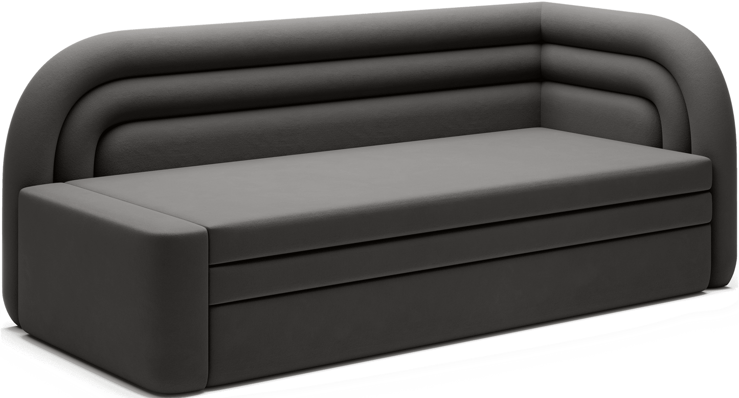 Fabillo Storage Sleeper Sofa - Dark Grey - Couch Potato