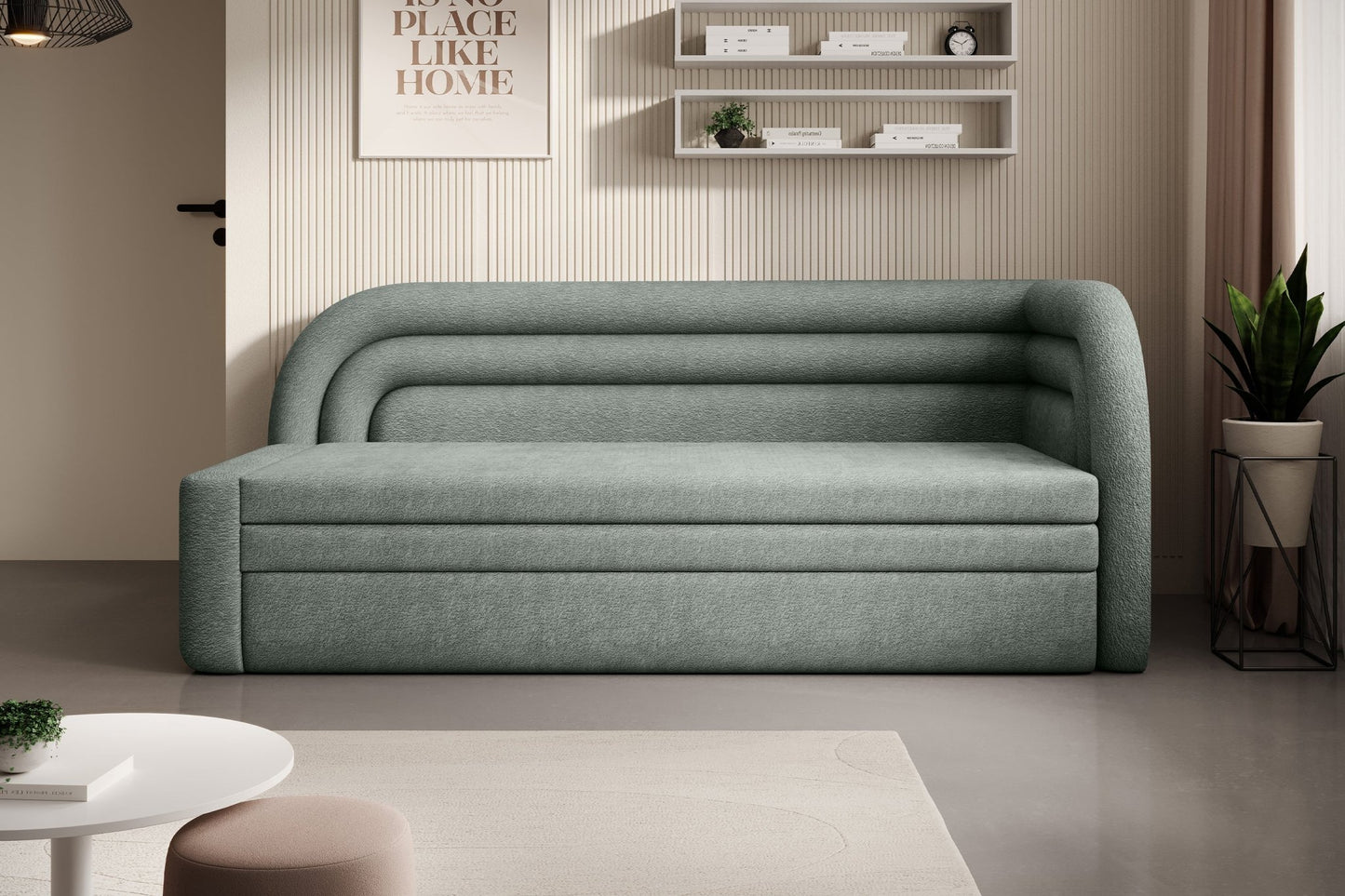 Fabillo Storage Sleeper Sofa - Moss Green - Couch Potato