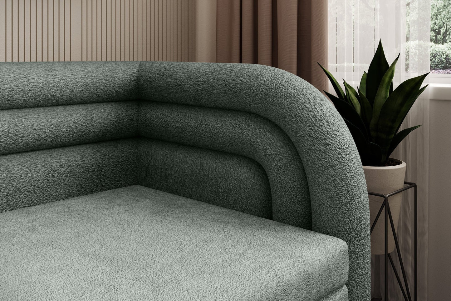 Fabillo Storage Sleeper Sofa - Moss Green - Couch Potato