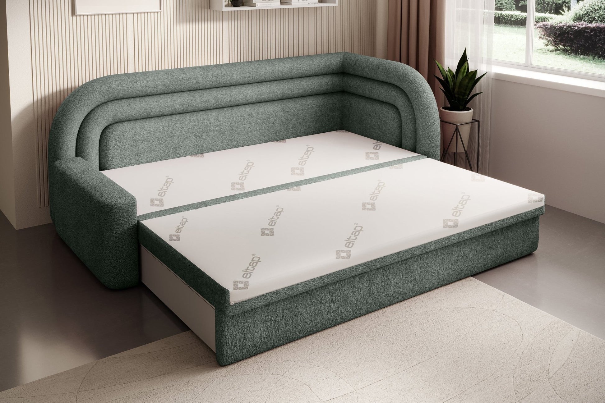 Fabillo Storage Sleeper Sofa - Moss Green - Couch Potato