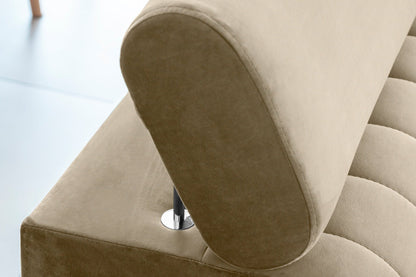 Laurence 3 Seater Velvet Sleeper Sofa - Beige - Couch Potato