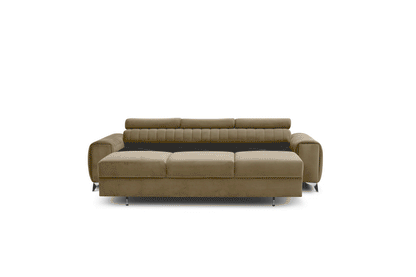 Laurence 3 Seater Velvet Sleeper Sofa - Beige