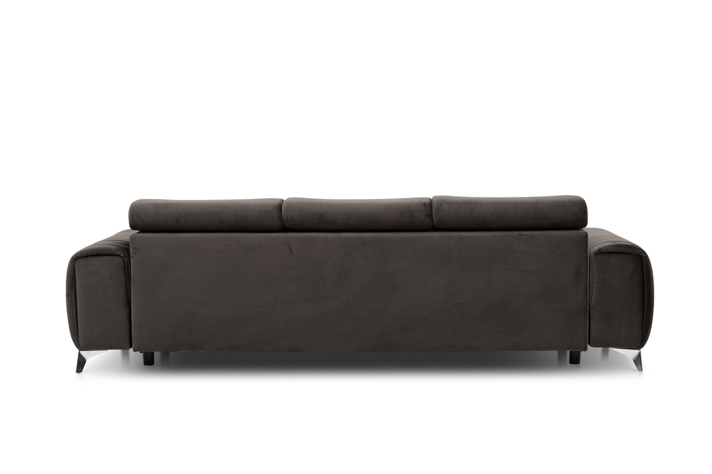 Laurence 3 Seater Velvet Sleeper Sofa - Dark Brown - Couch Potato