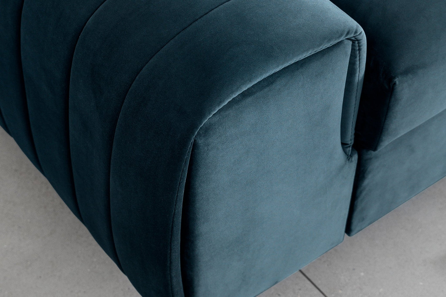 Laurence 3 Seater Velvet Sleeper Sofa - Teal Blue - Couch Potato