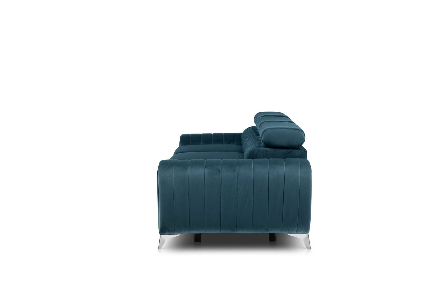 Laurence 3 Seater Velvet Sleeper Sofa - Teal Blue - Couch Potato