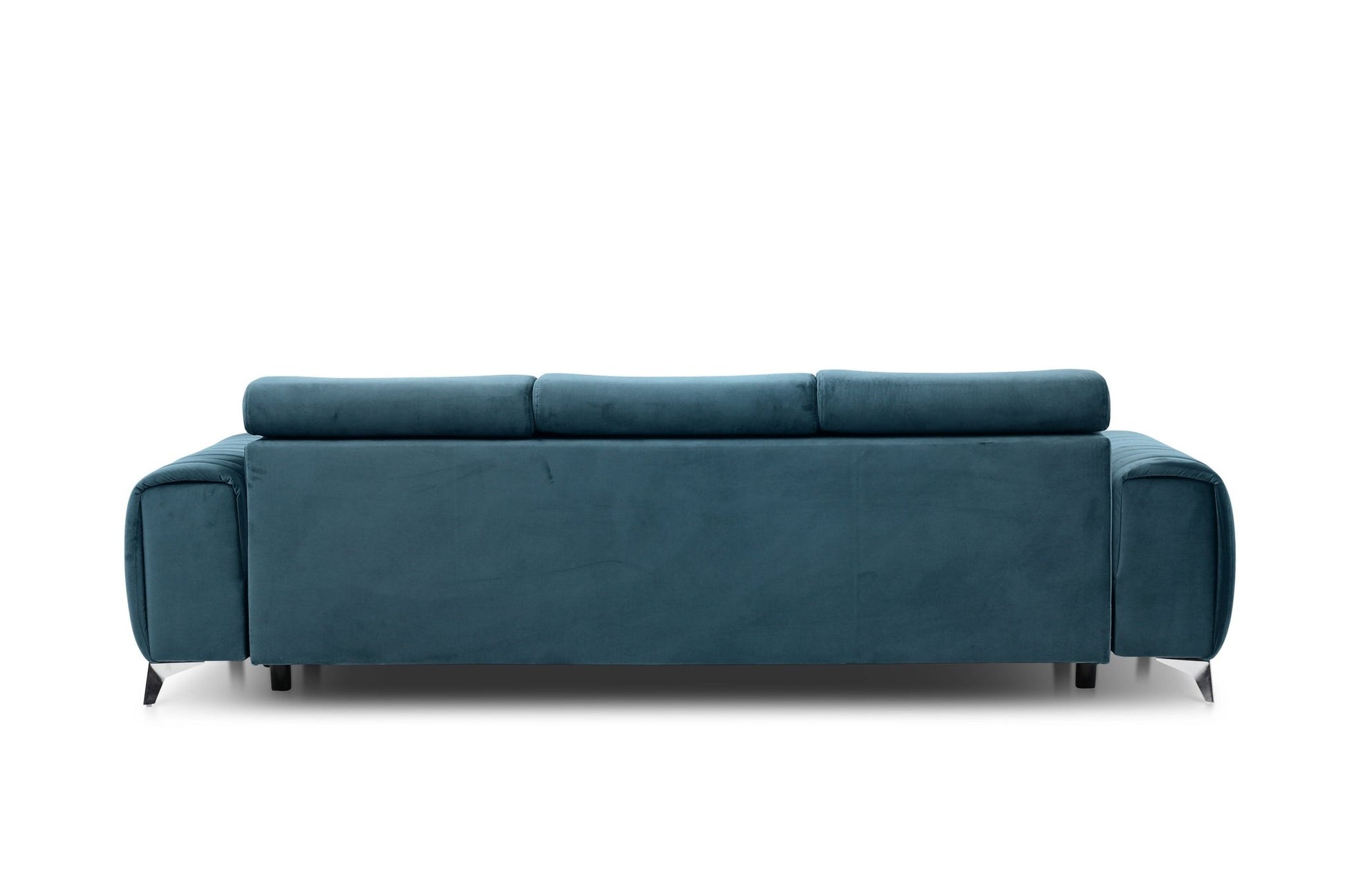 Laurence 3 Seater Velvet Sleeper Sofa - Teal Blue - Couch Potato