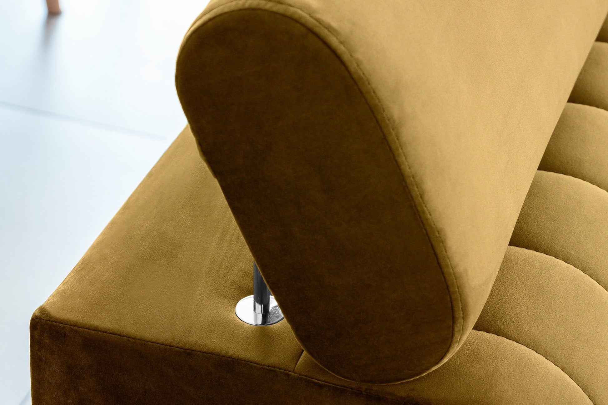 Laurence 3 Seater Velvet Sleeper Sofa - Mustard - Couch Potato