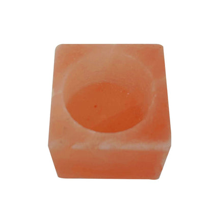 Himalayan Pink Salt Tea Light Holder by Pride of India – Salt Candle Holder – Room Décor Item – Great for Creating an Ambiance – Ideal for Home & Spa Uses – Natural Shape - Couch Potato