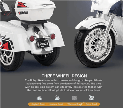 12V Kids Ride on Three - Wheeled Motorcycle For Age 3 - 8 - Couch Potato