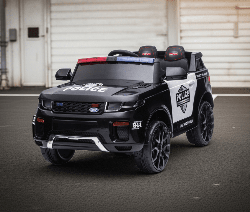 2026 Police Range Rover Style 12V Kids Ride On Car with Remote Control and Walkie Talkie - Couch Potato