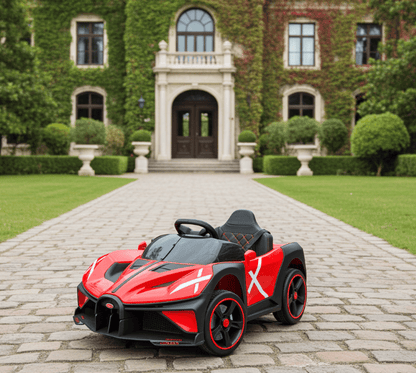 2026 Bugatti Style 12V Kids Ride On Car with Remote Control AND LIGHT UP WHEELS! - Couch Potato