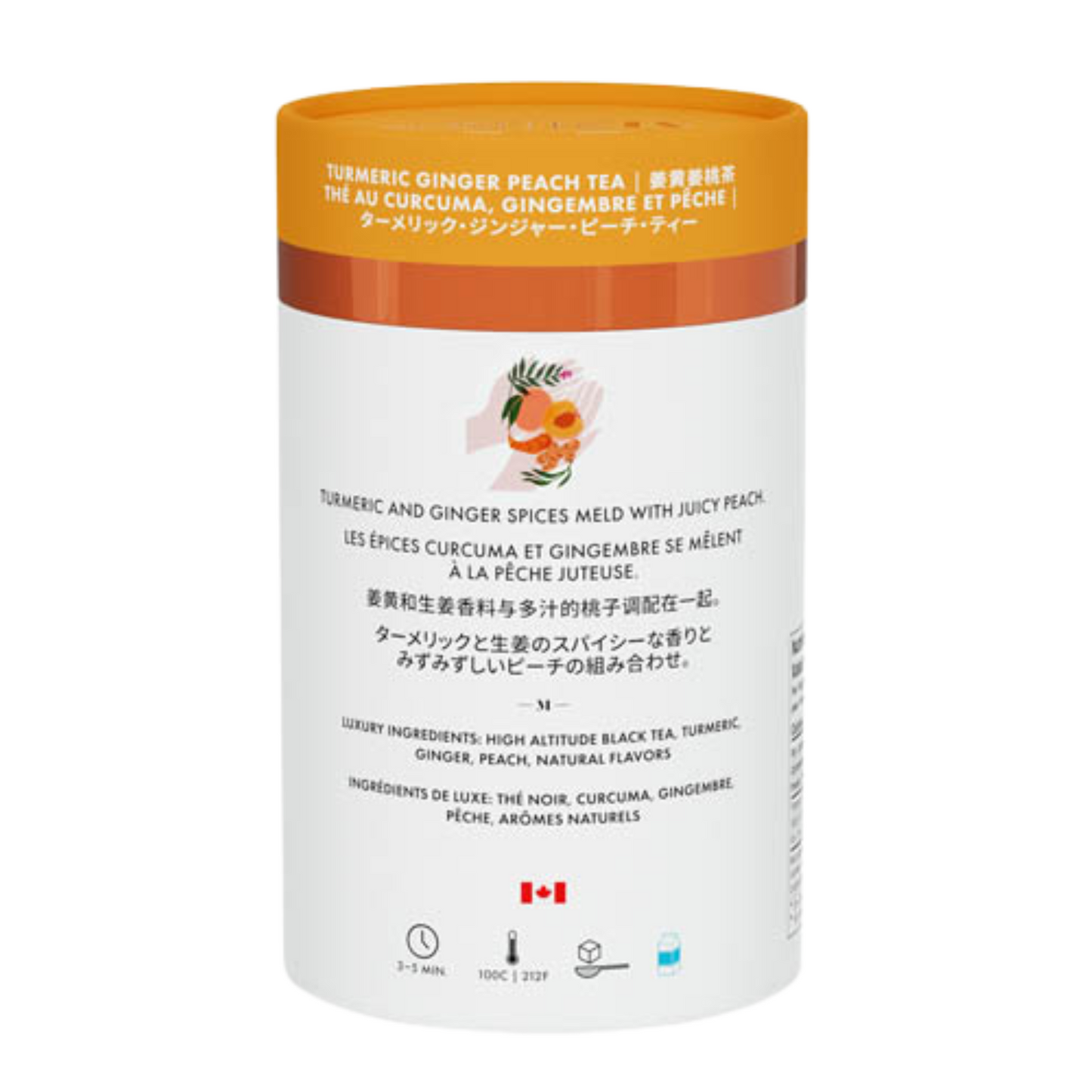 Turmeric Ginger Peach Luxury Wellness Tea 2 x 24ct