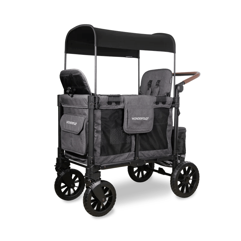 Wonderfold W2 Luxe Pro Double Stroller Wagon - Couch Potato