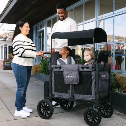 Wonderfold W2 Luxe Pro Double Stroller Wagon - Couch Potato