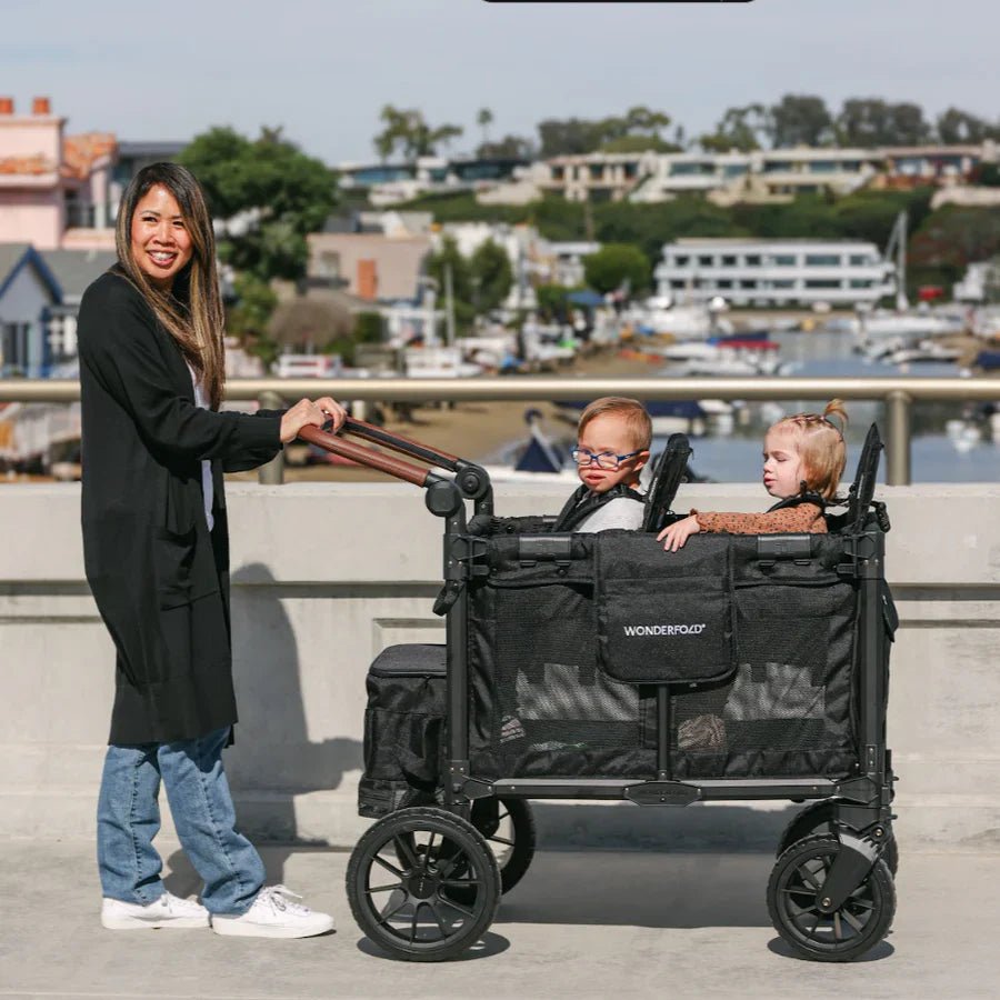Wonderfold W2 Luxe Pro Double Stroller Wagon - Couch Potato