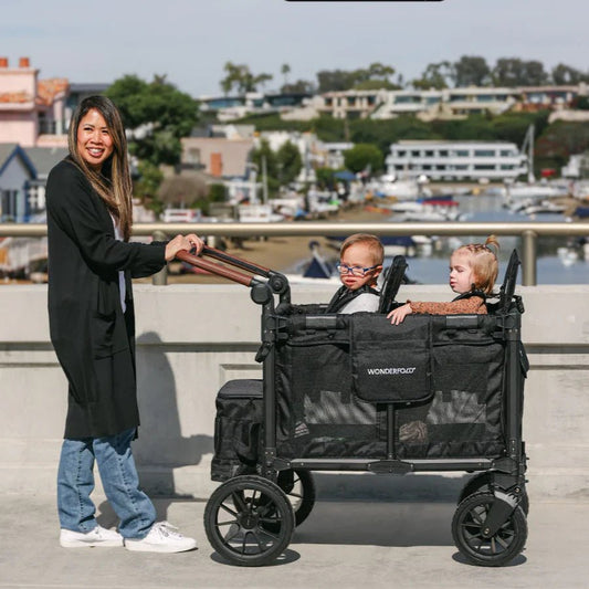 Wonderfold W2 Luxe Pro Double Stroller Wagon - Couch Potato