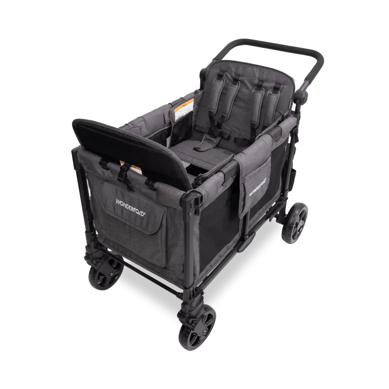 Wonderfold W4 Elite Pro Quad Stroller Wagon - Couch Potato